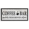 Stupell Industries Coffee Bar Cafe Rustic Sign Framed Floater Canvas Wall Art
